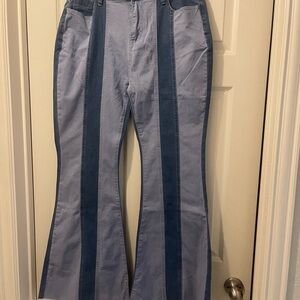 Nova Blue Jeans -Retro Style 2 Color Denim Flare 5 Pocket Size XL